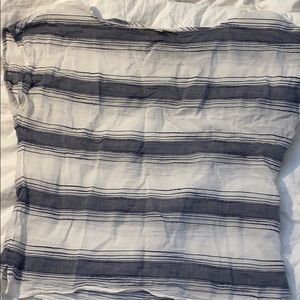 Nautical white and blue LOFT women’s top